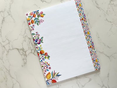 Stone Fruit Letter Writing Notepad- Lightly Lined - GINGERS