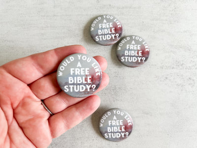 Ask Me About A Free Bible Study Pins -  Tranquil Autumn