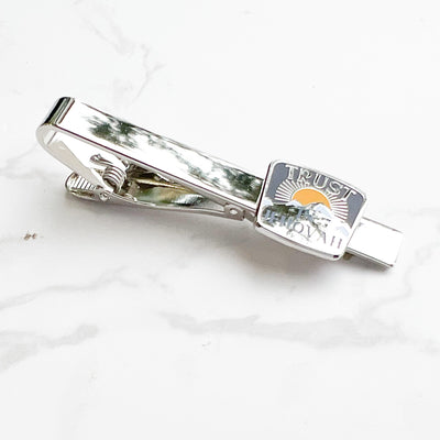 Trust In Jehovah Tie Clip Silver