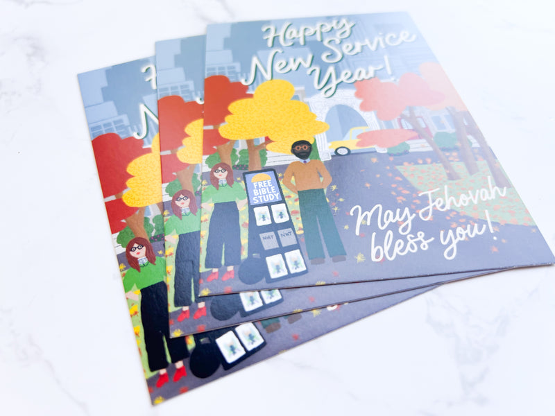 Happy New Service Year 4 x 6 Postcards