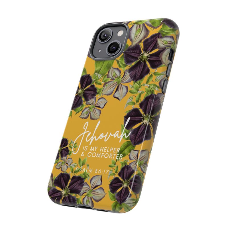 Jehovah is My Helper and Comforter Phone Case - Pixel, Galaxy, IPhone