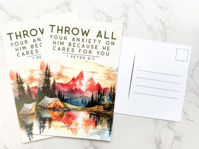 Throw All Your Anxiety 4 x 6 Postcards - GINGERS