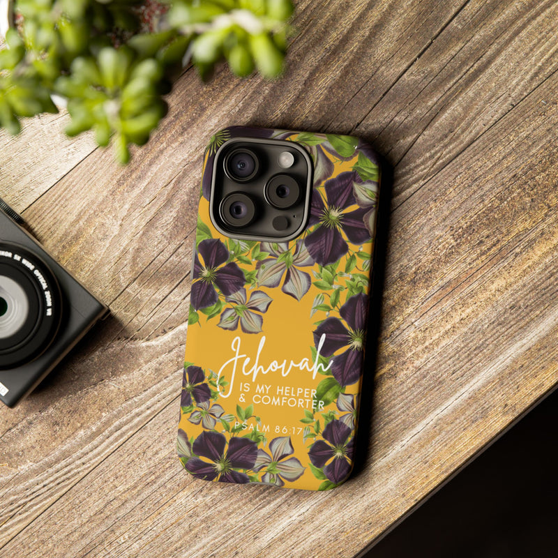 Jehovah is My Helper and Comforter Phone Case - Pixel, Galaxy, IPhone