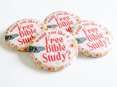 Ask Me About A Free Bible Study Pins - Golden Hour