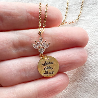 Spiritual Sister Gold Necklace