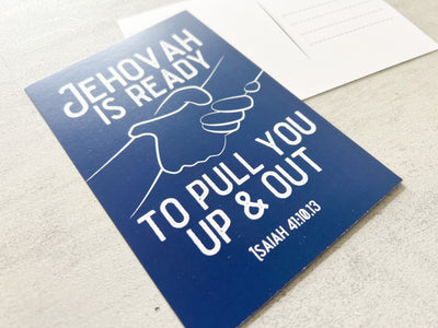 Jehovah is Ready to Pull You Up And Out 4 x 6 Postcards - GINGERS