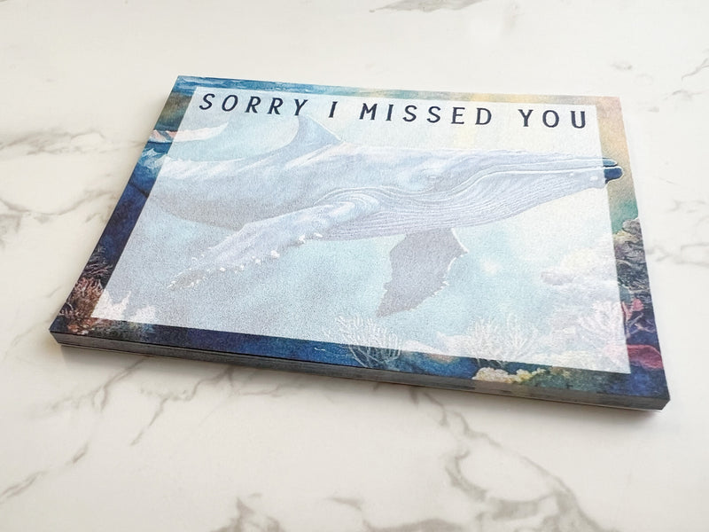 Sorry I Missed You - Whale Mini Sticky Notes