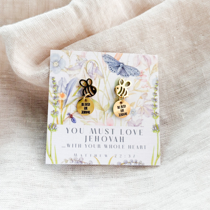 Bee Busy For Jehovah Earrings