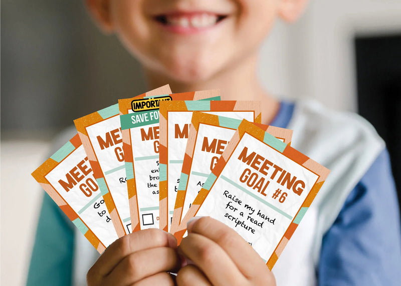 Kids Meeting Goal Cards Printable - Digital Item