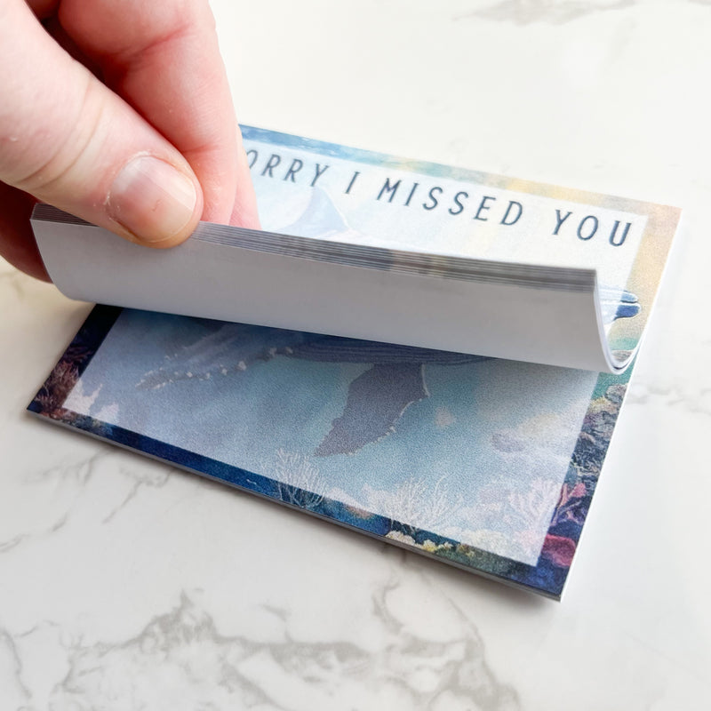 Sorry I Missed You - Whale Mini Sticky Notes