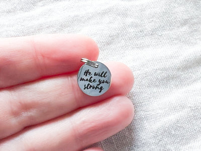 He Will Make You Strong Stainless Steel Pendant - GINGERS