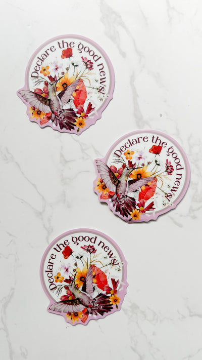 Declare The Good News Stickers - Hummingbird - GINGERS