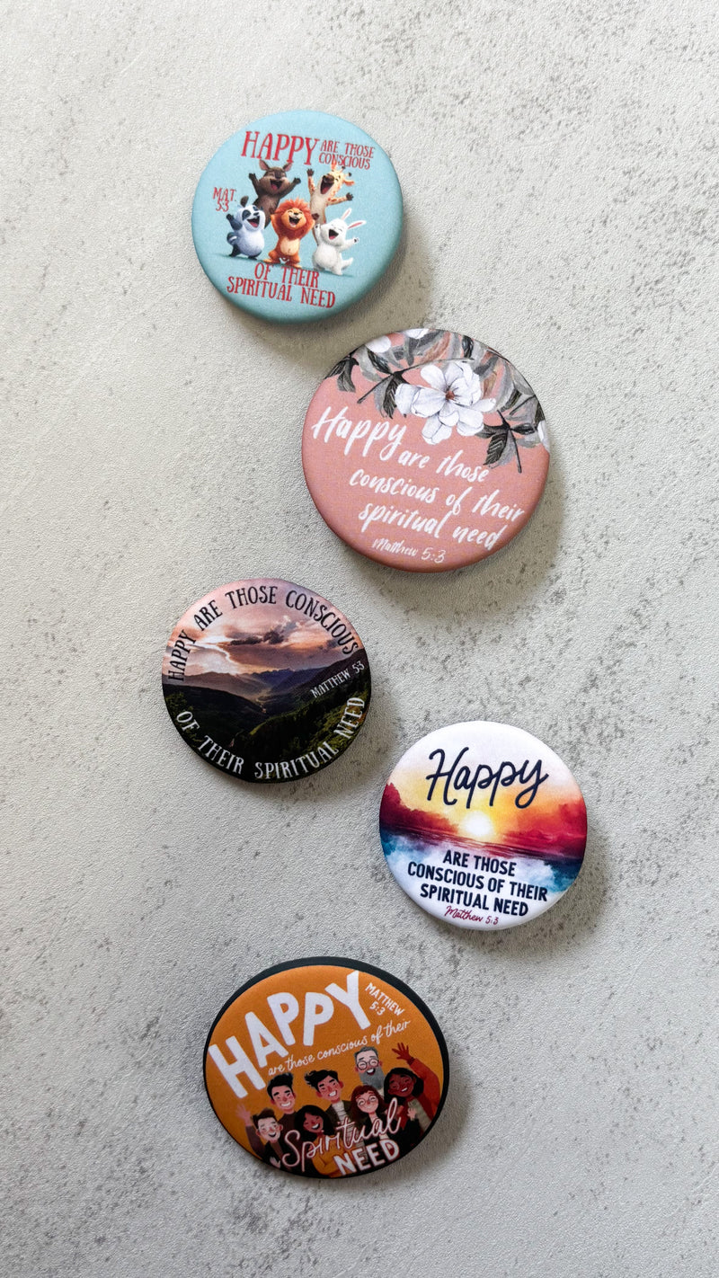 Happy Are Those Conscious Of Their Spiritual Need Pins