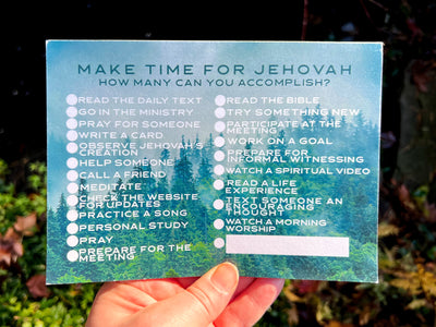 Make Time For Jehovah Misty Mountains Checklist Notepad - GINGERS