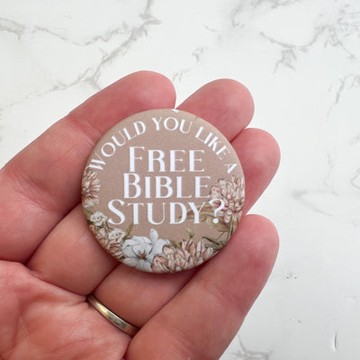 Ask Me About A Free Bible Study Pins - Dusty Magnolia