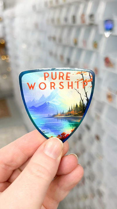 Pure Worship Stickers - Holographic