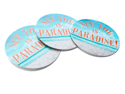 See You In Paradise Stickers