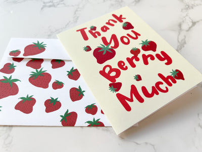 Thank You Berry Much 4 x 6 Greeting Card