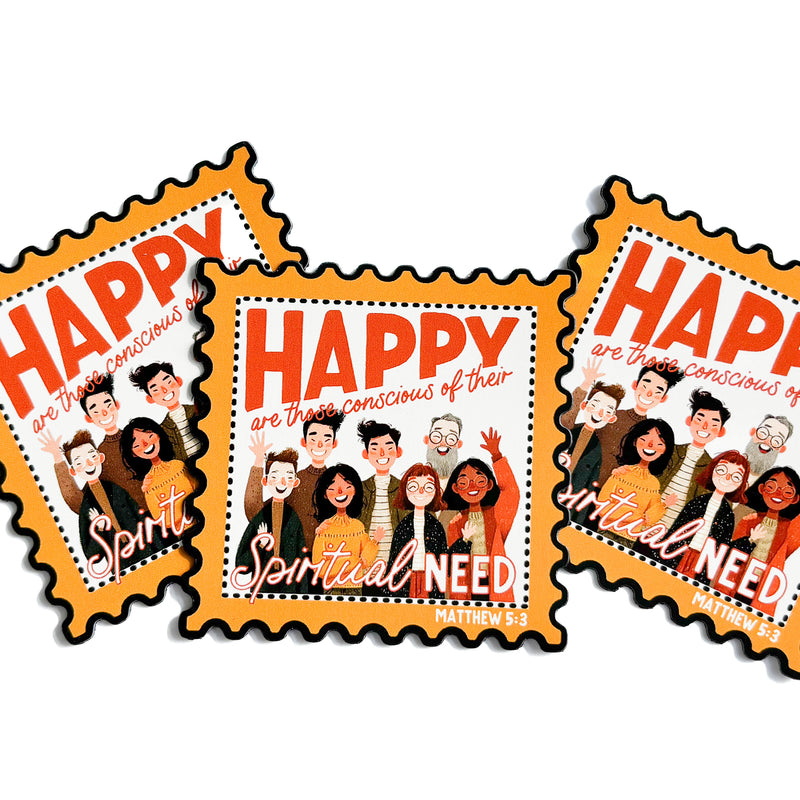 2026 Year Text Magnets - Happy Are Those