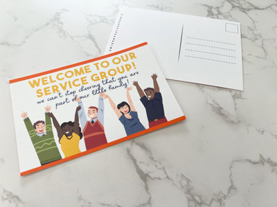 Welcome To Our Service Group 4 x 6 Postcards - GINGERS