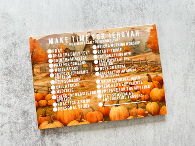 Pumpkin Farm Make Time For Jehovah Checklist Notepad - GINGERS