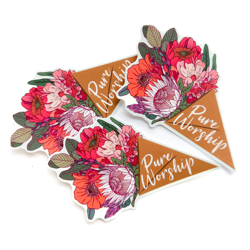 Pure Worship Bouquet Stickers