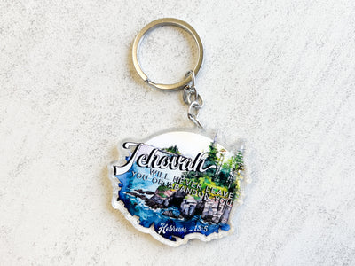 Jehovah Will Never Leave You Keychain - GINGERS