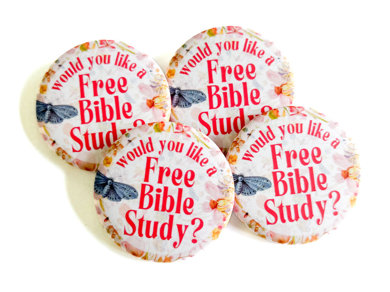 Ask Me About A Free Bible Study Pins - Golden Hour