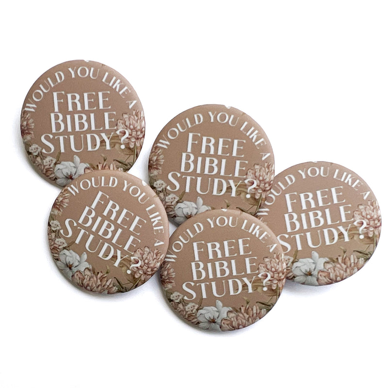 Ask Me About A Free Bible Study Pins - Dusty Magnolia