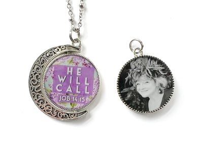 He Will Call Moon Double Sided Necklace - GINGERS