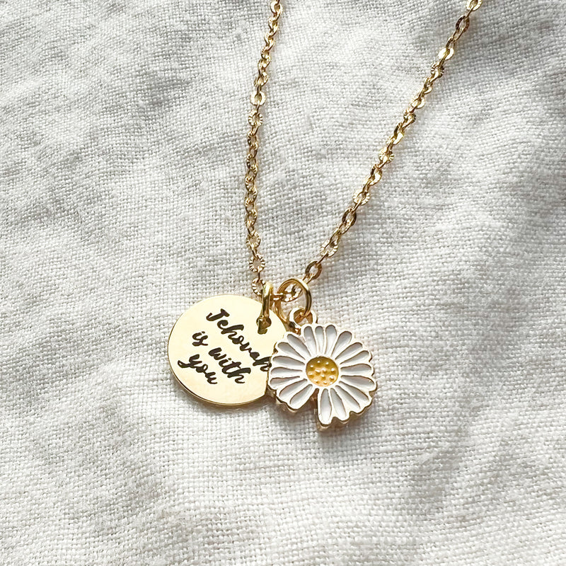 Jehovah is With You Gold Necklace - Daisy