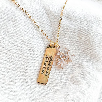 Jehovah Can Calm Your Heart and Mind Gold Necklace