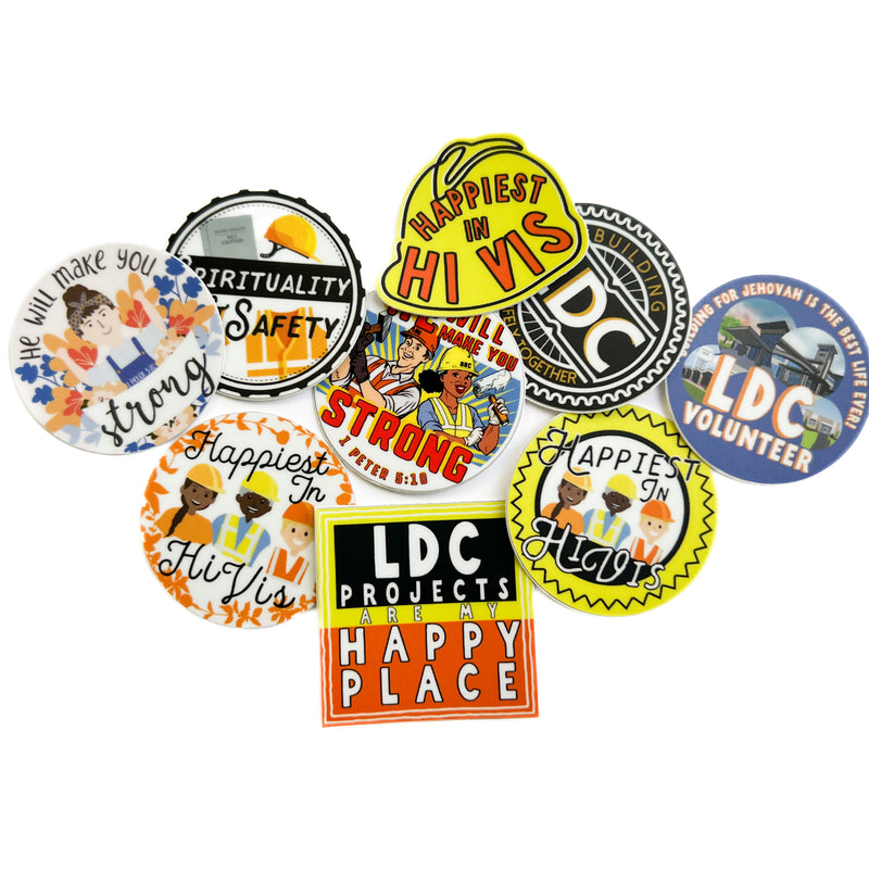 Mixed LDC Hard Hat Sticker