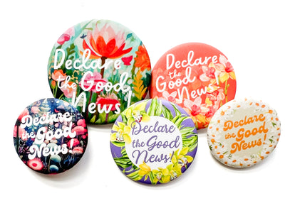 Declare The Good News Pins - Bright Floral - GINGERS