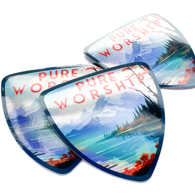 Pure Worship Stickers - Holographic