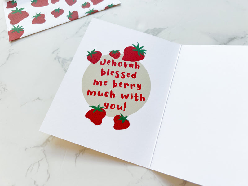 Thank You Berry Much 4 x 6 Greeting Card