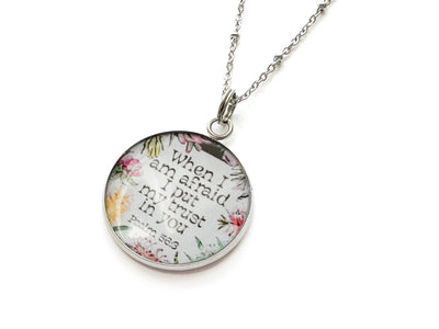 When I Am Afraid I Put My Trust In You Necklace - GINGERS