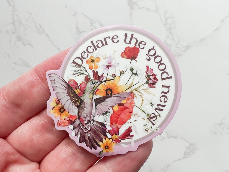 Declare The Good News Stickers - Hummingbird - GINGERS