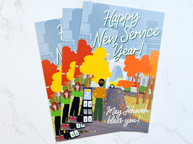 Happy New Service Year 4 x 6 Postcards