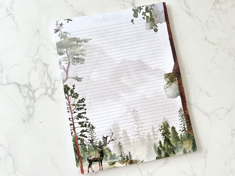 Forest Letter Writing Set - Notepad and Envelopes