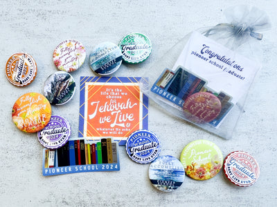 Pioneer School Gift Bags - Mixed Pins and Stickers