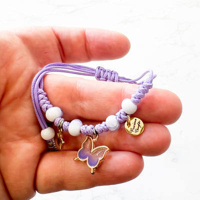 Precious Daughter Butterfly Bracelet - Purple