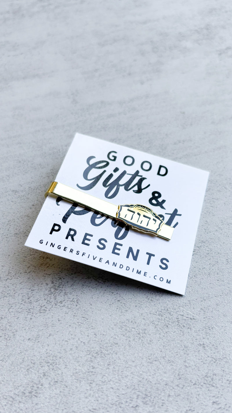 Gold Tetragrammaton Tie Clip