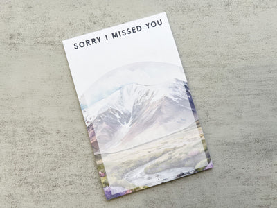 Sorry I Missed You - Mountain Sticky Notes - GINGERS