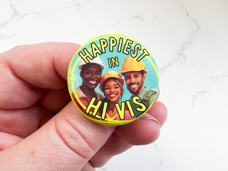 Happiest In Hi Vis LDC Local Design Construction Pins