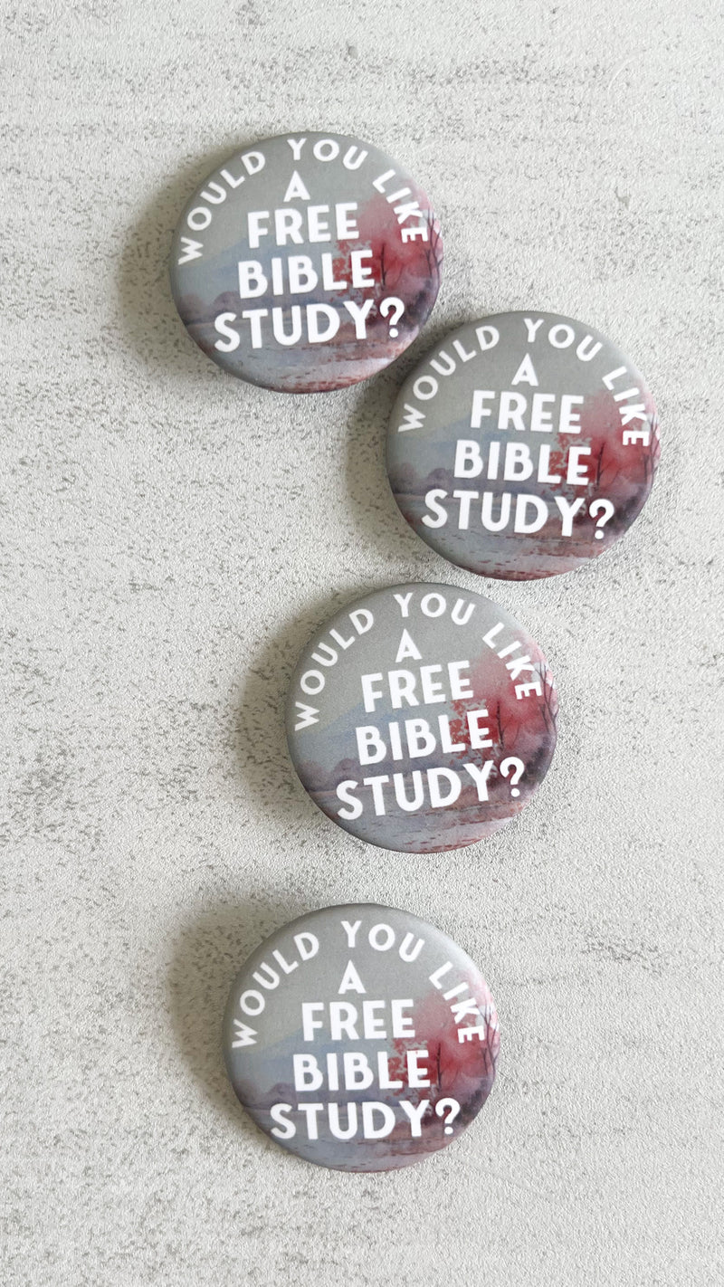 Ask Me About A Free Bible Study Pins -  Tranquil Autumn