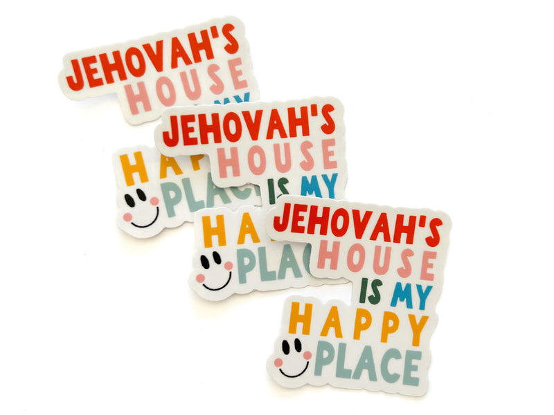 Jehovahs House Is My Happy Place Stickers - GINGERS