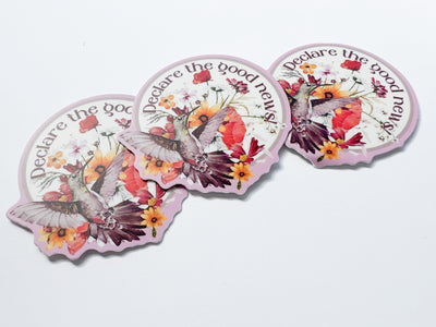 Declare The Good News Stickers - Hummingbird - GINGERS