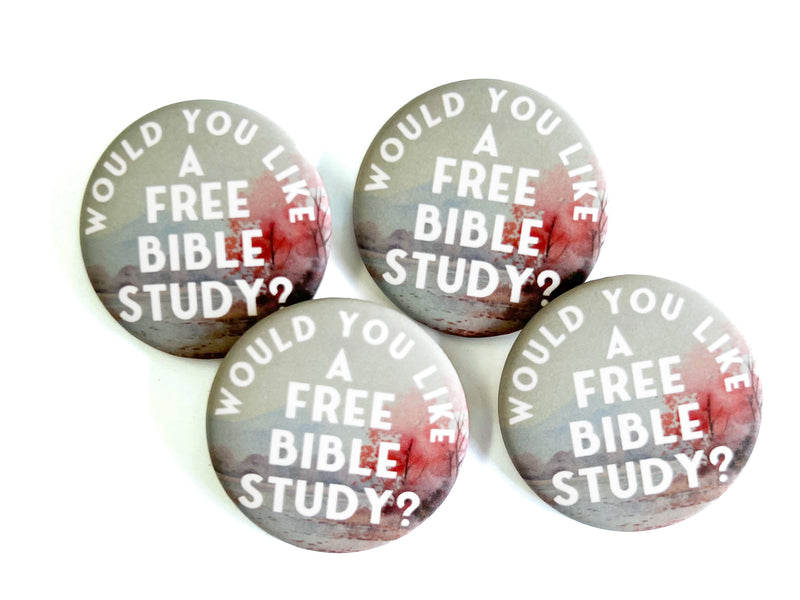 Ask Me About A Free Bible Study Pins -  Tranquil Autumn