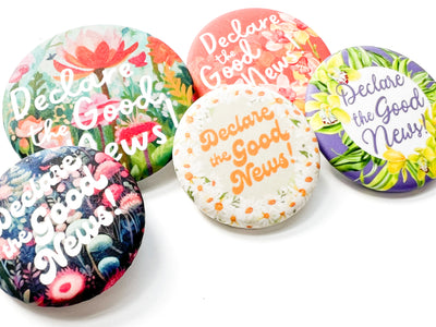 Declare The Good News Pins - Bright Floral - GINGERS